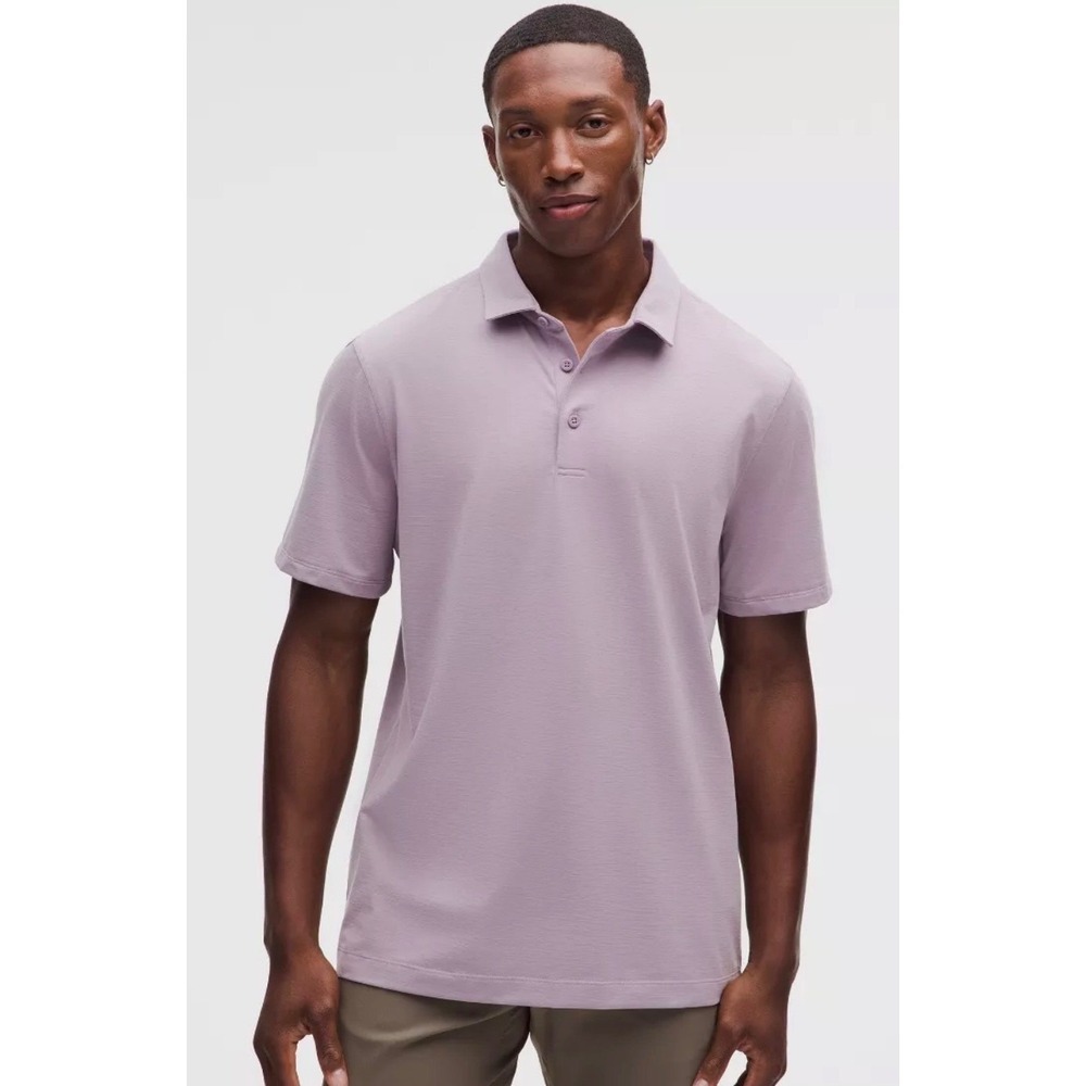 Lululemon Evolution Polo Lotus Lavender Men's Medium Golf Performance